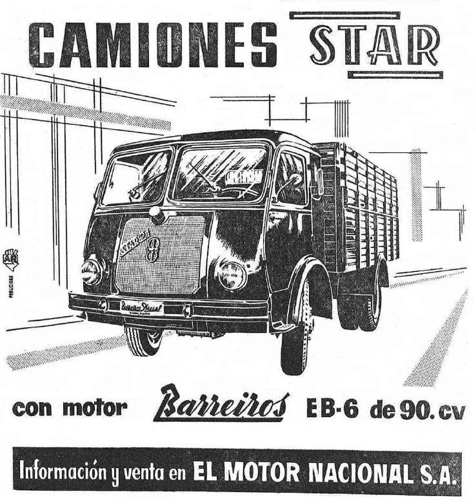Hiszpańska historia ciężarówek marki Star - model 21 z dieslem madryckiej  marki Barreiros - 40ton